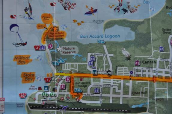 Mapa de Crown Point, em Tobago